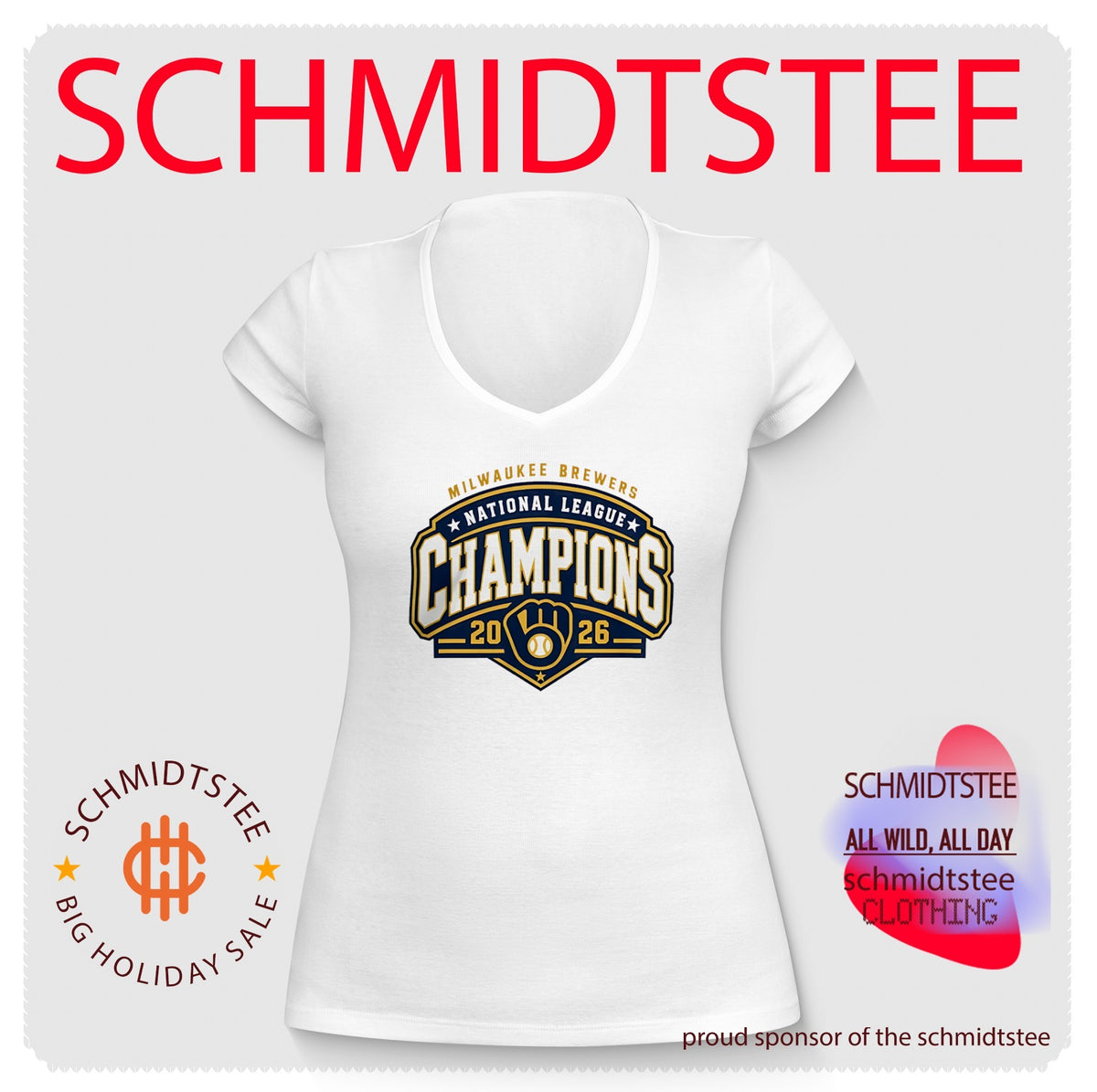 Milwaukee Brewers National League Champions 2026 Shield Logo Baseball Shirt