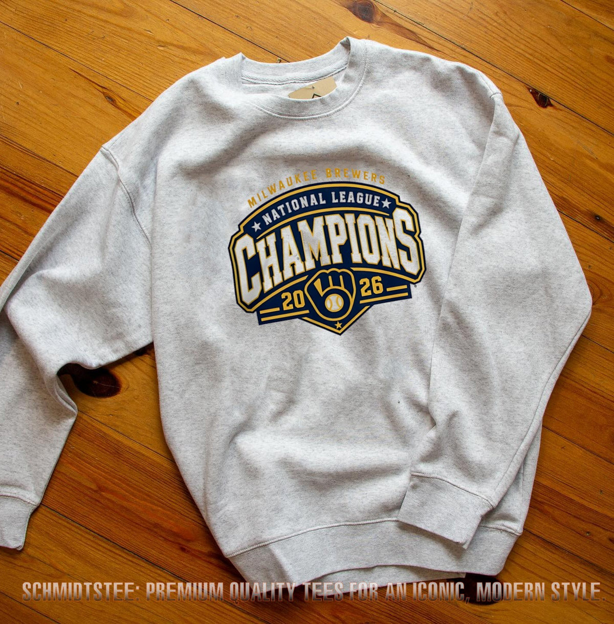 Milwaukee Brewers National League Champions 2026 Shield Logo Baseball Shirt