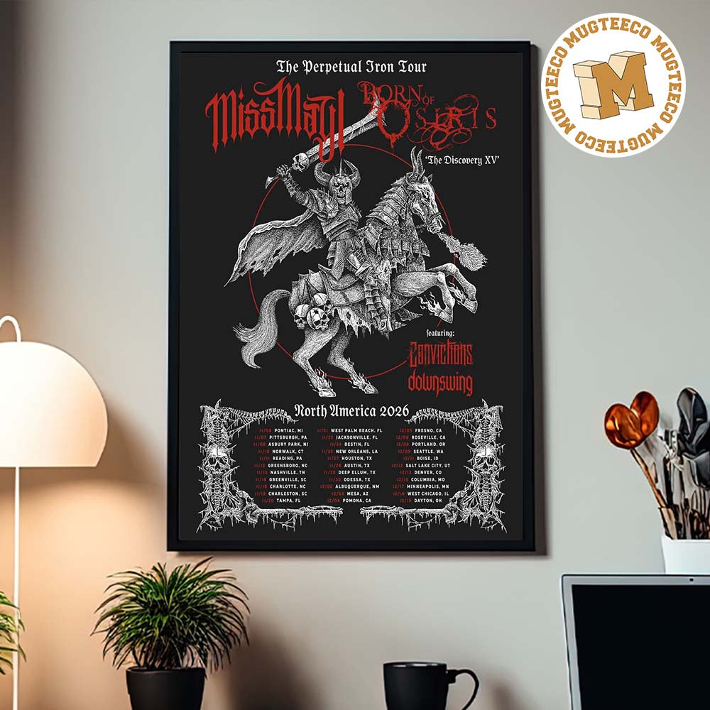 Miss May I x Born Of Osiris The Perpetual Iron Tour 2026 Home Decor Poster Canvas