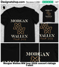 Morgan Wallen MW tour 2026 concert vintage shirt