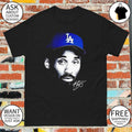 Myles Garrett wearing Kobe Bryant big face Los Angeles Dodgers Baseball signature shirt