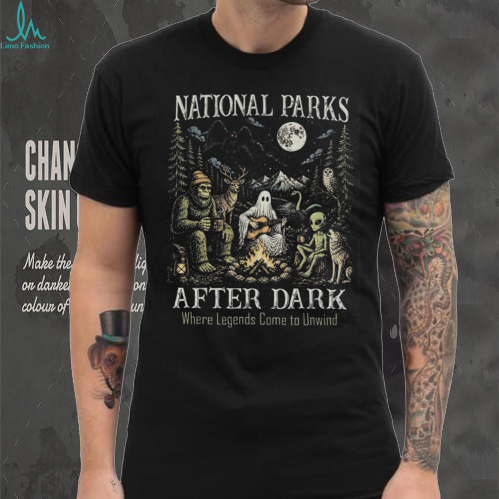 National Parks Bigfoot Ghost Alien Camping Nature Shirt