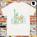 New York Jalen Brunson Statue of Liberty Basketball Trophy Wackjumper x Niko shirt