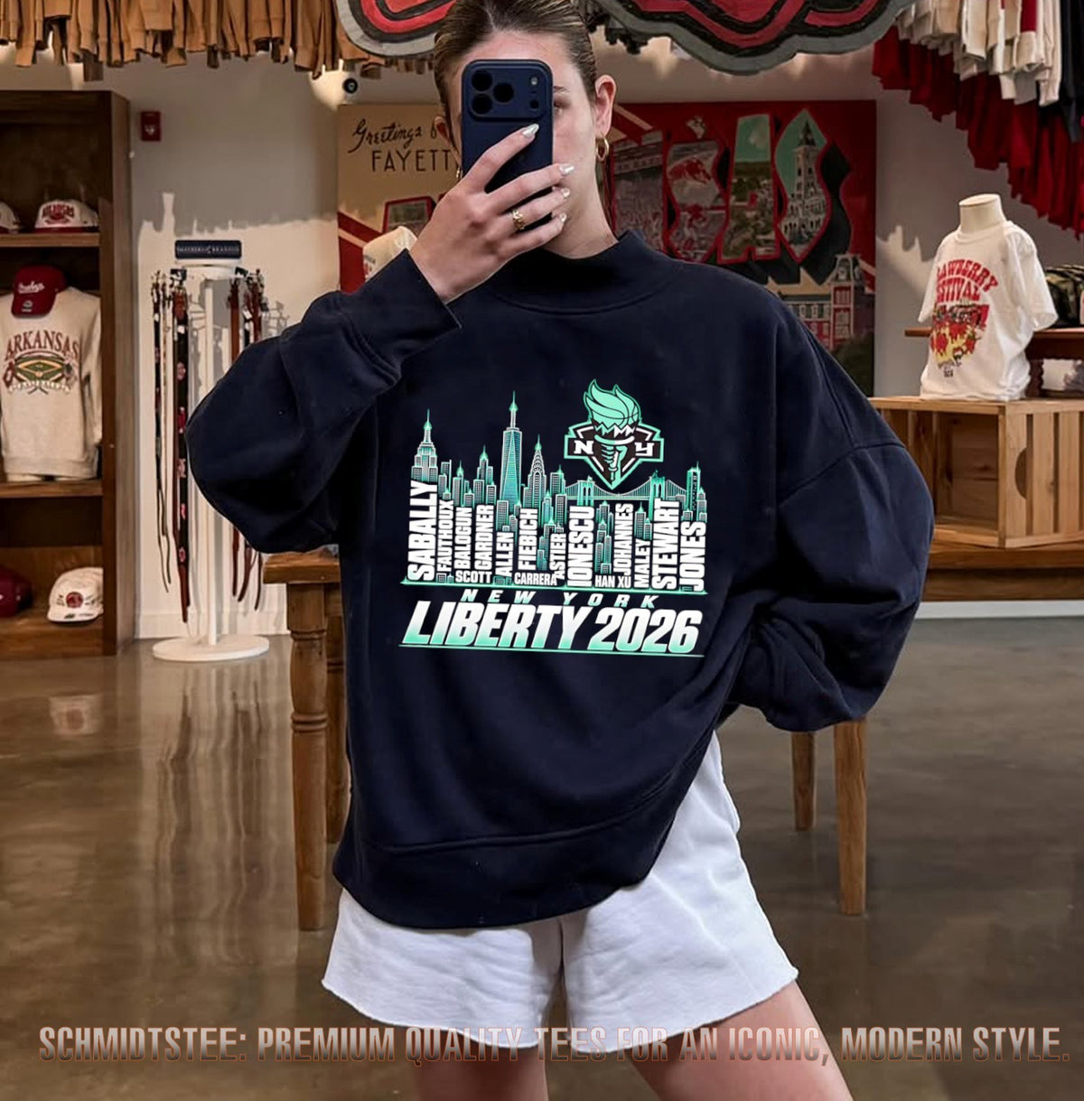 New York Liberty 2026 players name skyline shirt