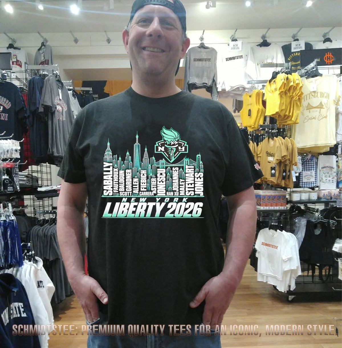 New York Liberty 2026 players name skyline shirt