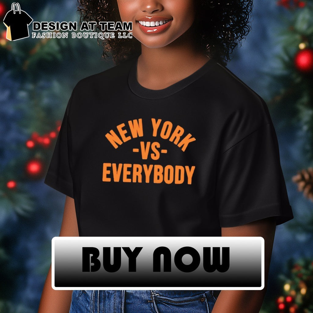 New York Vs Everybody Graphic Knicks Champion shirt
