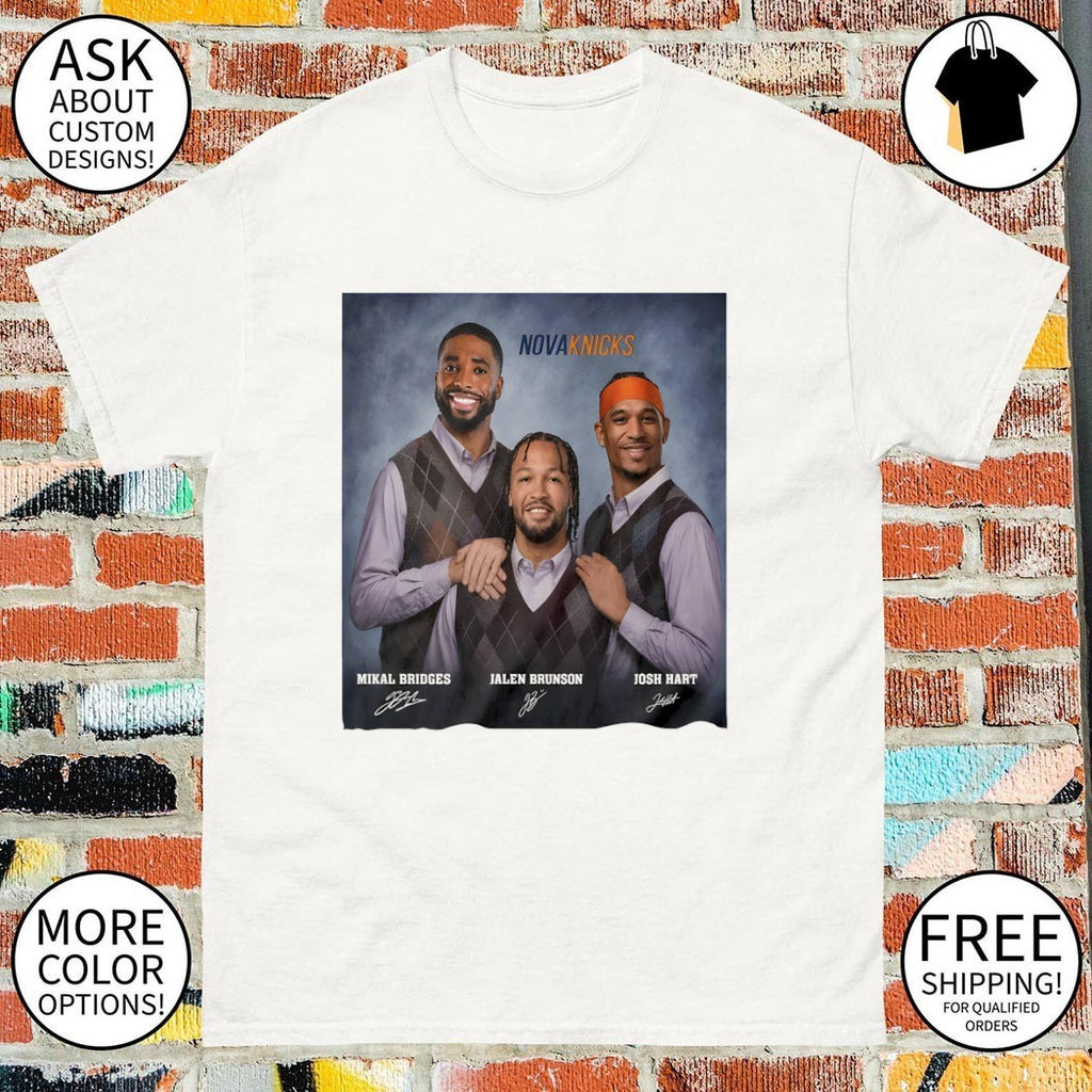 Novaknicks Mikal Bridges Jalen Brunson Josh Hart Knicks Step Brothers shirt