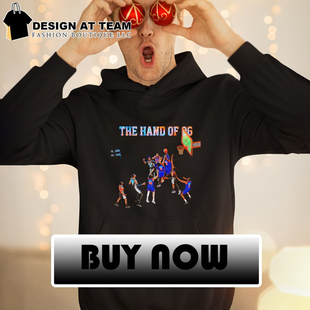 OG Anunoby Tip-In The hand of OG Finals NBA Knicks champions shirt