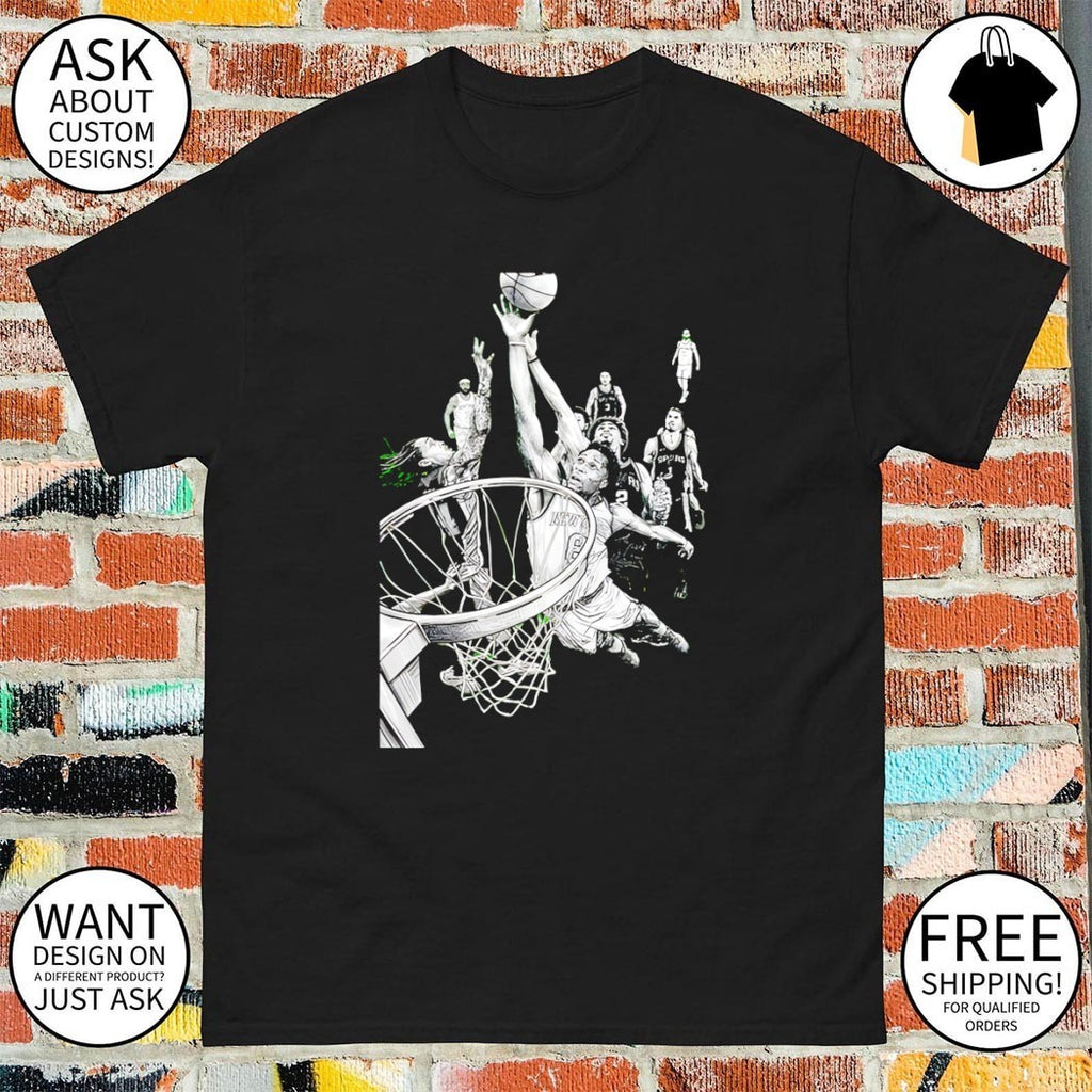 OG Anunoby Tip-In history moment the hand of OG art Knicks win Spurs shirt