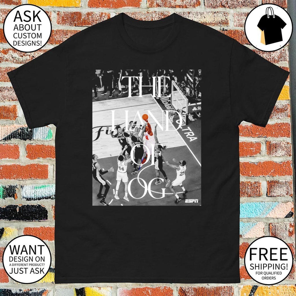 OG Anunoby Tip in the Finals iconic moment NBA hand of OG shirt