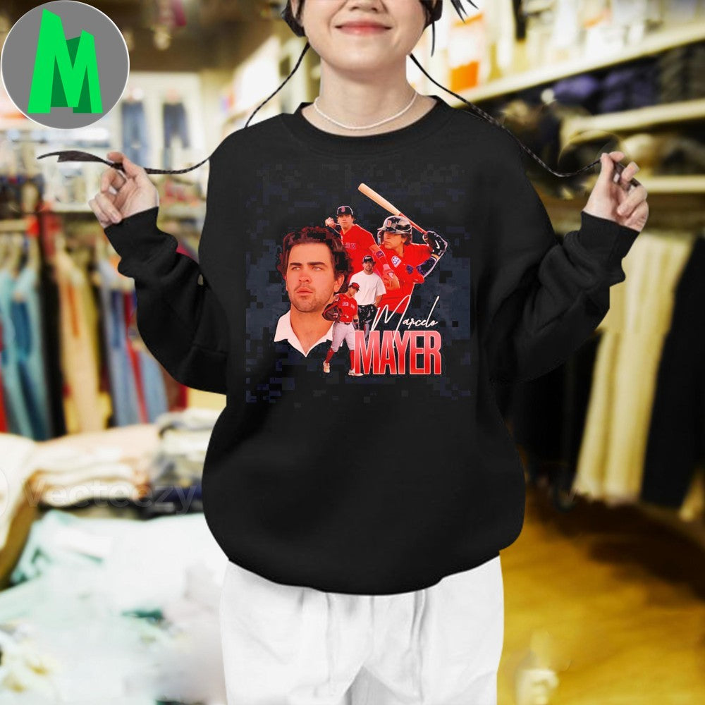 2025 Boston Red Sox Marcelo Mayer Autograph Fan T-Shirt – MLB Baseball Collectible