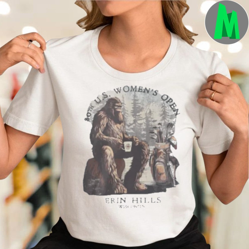 80th U.S. Women’s Open Erin Hills Wisconsin Golf T-Shirt Bigfoot Graphic Sports Fan Tee
