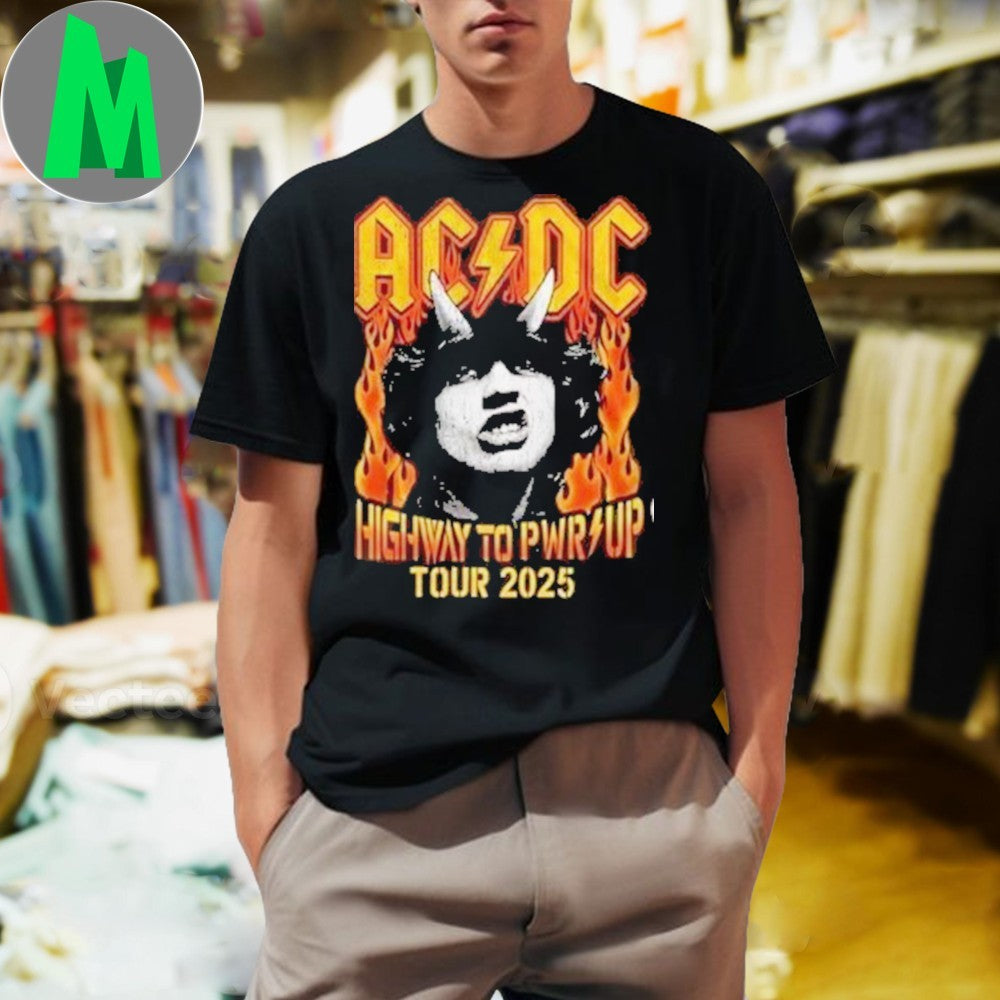 AC DC Highway To Hell Graphic T-Shirt Rock N Roll Band Merch Iconic Album Art