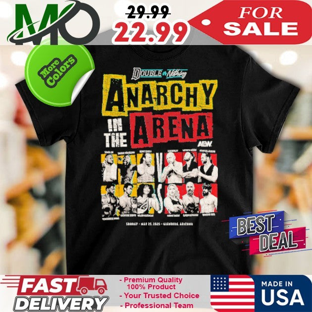 AEW Double or Nothing 2025 Anarchy in the Arena Official Comfort Colors Heavyweight Matchup Shirt
