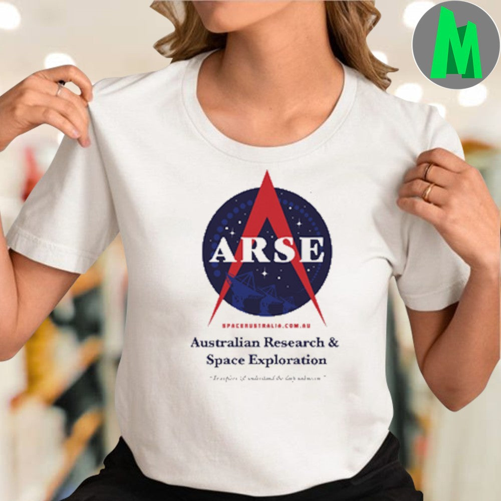 ARSE Australian Research & Space Exploration Launch Space Logo T-Shirt