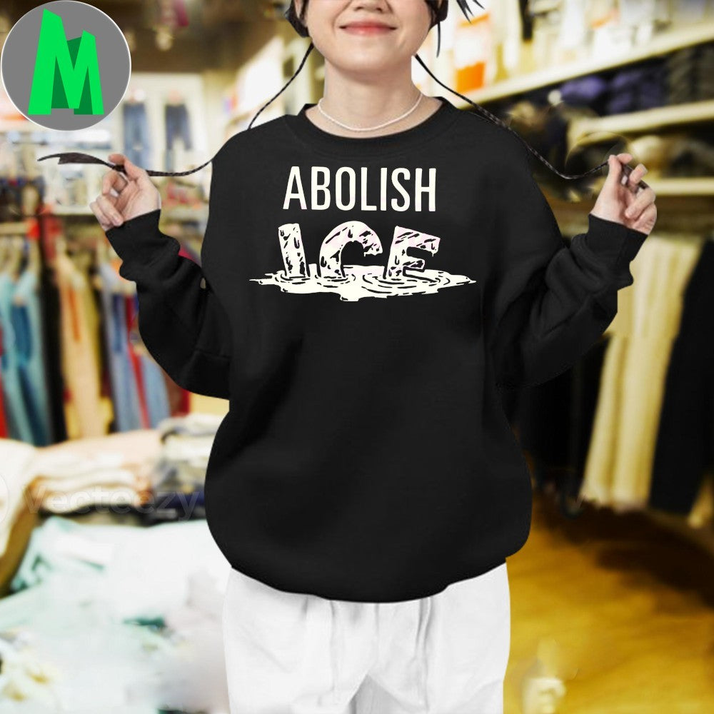 Abolish Ice Melting Patch Style Protest Shirt