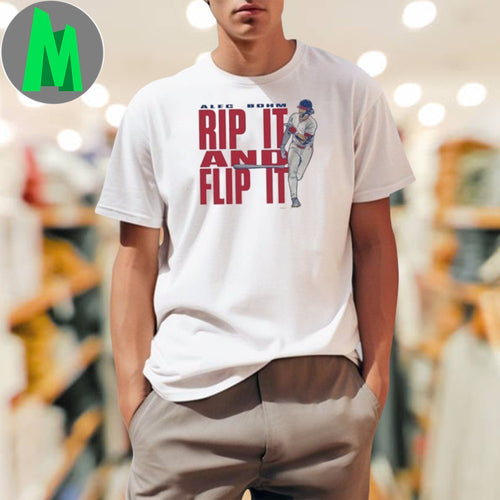 Alec Bohm Rip It and Flip It Philadelphia Phillies Baseball T-Shirt