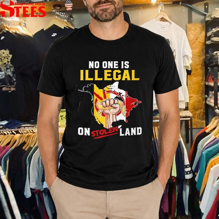 American Indian Movement No One Is Illegal On Stolen Land T-shirt