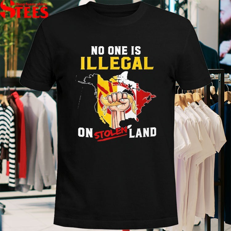 American Indian Movement No One Is Illegal On Stolen Land T-shirt