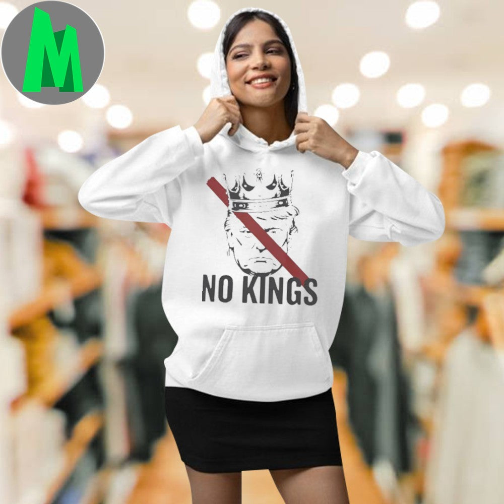 Anti-Trump No Kings Crown Graphic T-Shirt