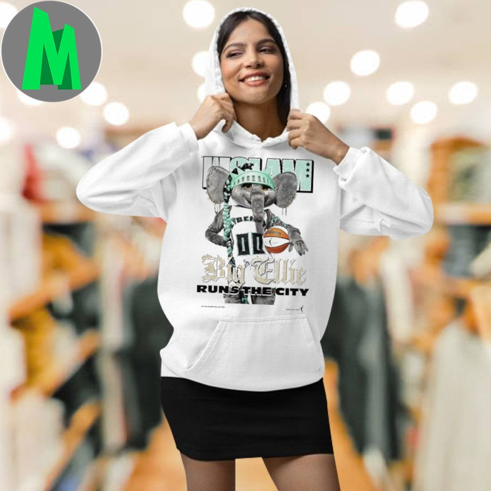 Big Ellie Runs The City T-Shirt New York Liberty WNBA Mascot Funny Basketball Graphic Tee