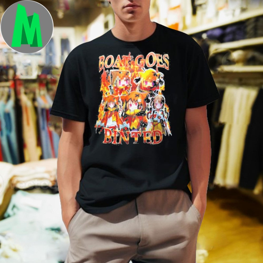 Boat Goes Binted Anime Character Funny Graphic Shirt