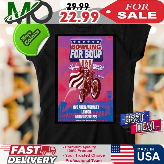 Bowling for Soup London Tour OVO Arena, 13 Dec 2025 Poster Shirt