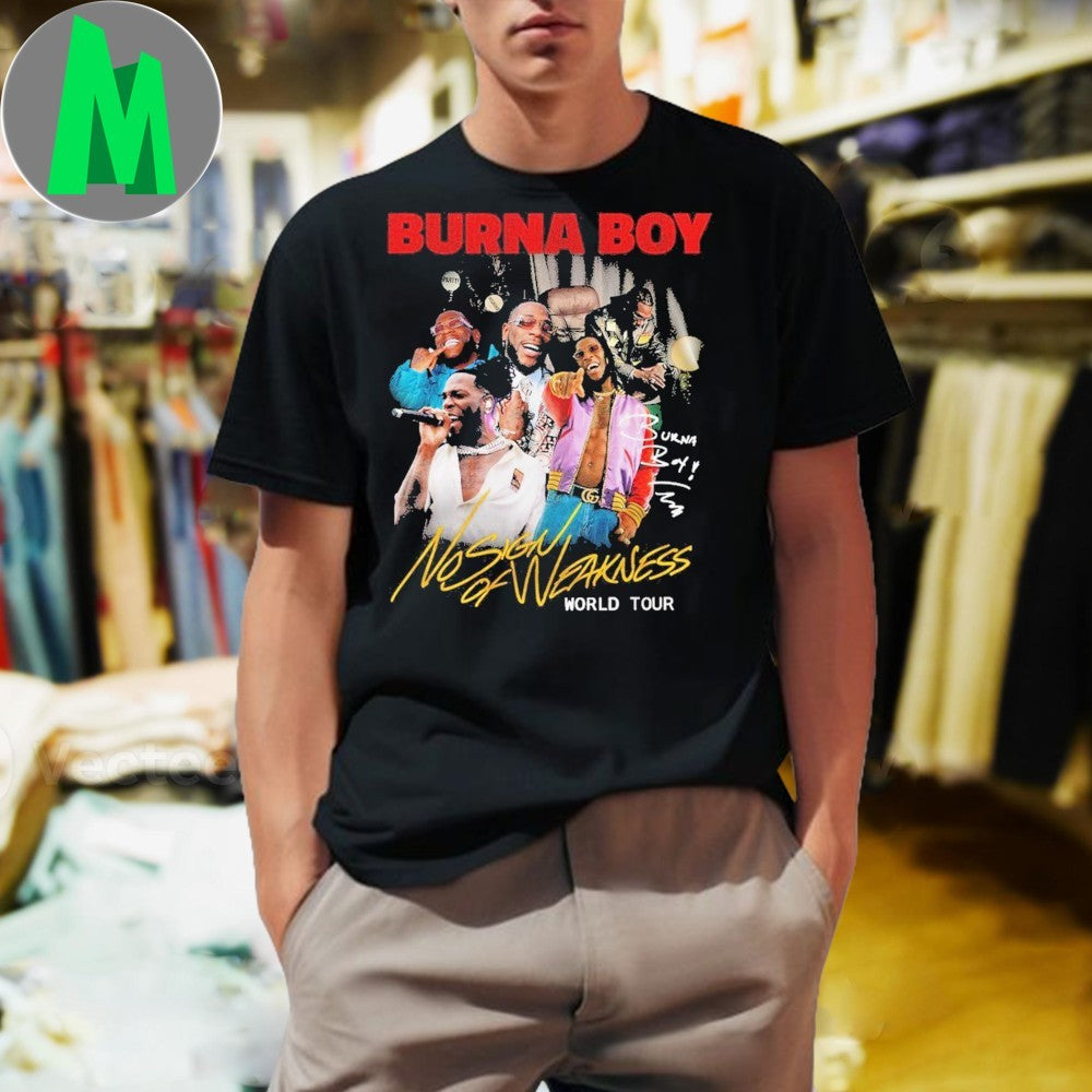 Burna Boy No Sign of Weakness Tour 15th Anniversary 2025 Shirt