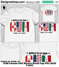 CUM Canada USA Mexico World Cup FiFa 2026 shirt