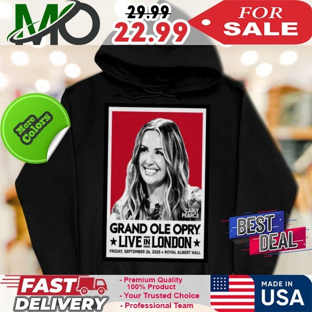 Carly Pearce Sep 26 2025 Royal Albert Hall London Tour Poster Shirt