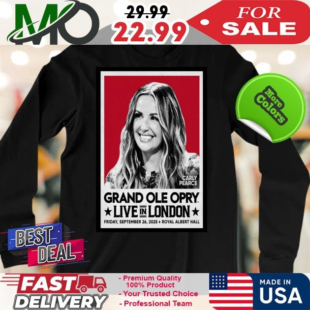 Carly Pearce Sep 26 2025 Royal Albert Hall London Tour Poster Shirt