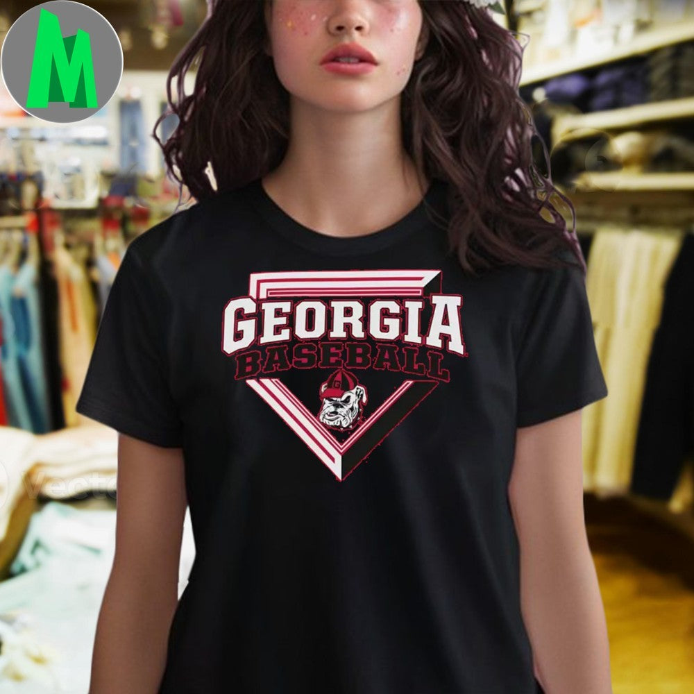 Champion Georgia Bulldogs Baseball T-Shirt NCAA College Sports Fan Apparel Red Team Graphic Tee