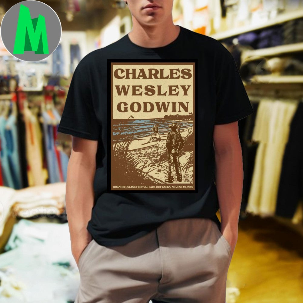 Charles Wesley Godwin Roanoke Island Outer Banks NC June 20, 2025 Concert Poster Graphic T-Shirt