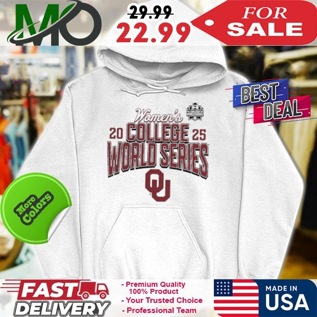 Crimson Oklahoma Sooners 2025 NCAA Softball Women’s College World Series Fan Cut Off Logo Shirt