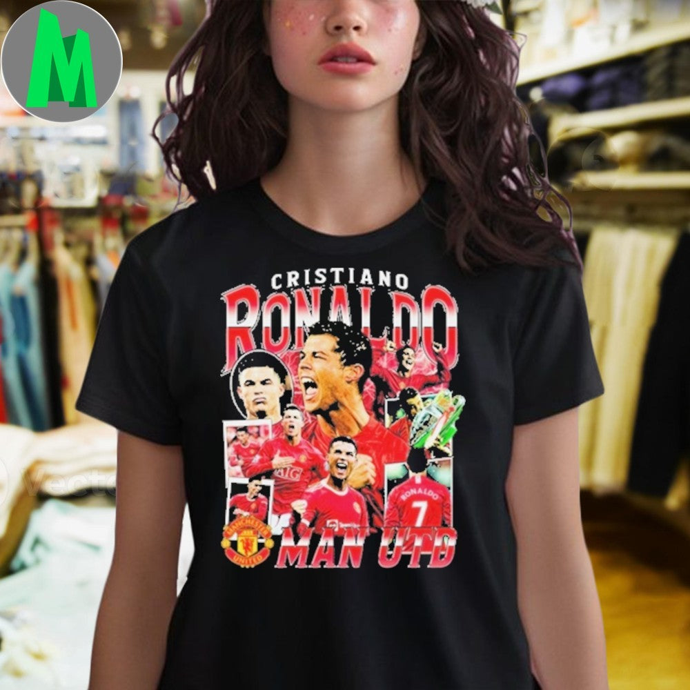 Cristiano Ronaldo Manchester United Soccer Fan Graphic T-Shirt