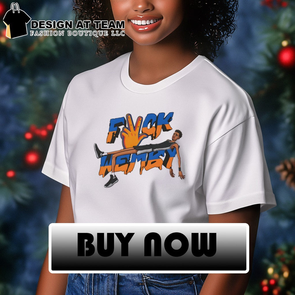 Cry Wemby Fuck Wemby 3 points hand sign Knicks winner shirt