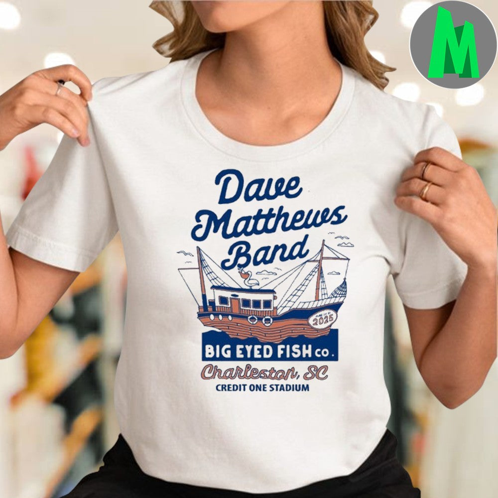 Dave Matthews Band Charleston SC June 27-28 2025 Concert Graphic T-Shirt