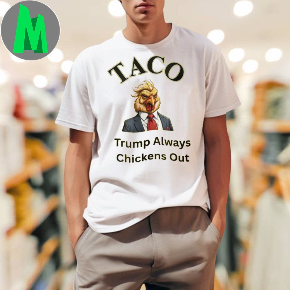 Donald Trump Chicken Cartoon T-Shirt Political Satire Humorous Graphic Tee