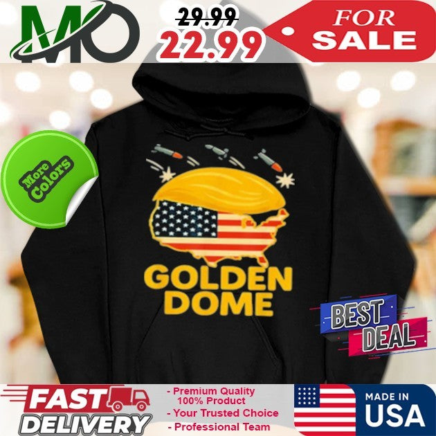Donald Trump Golden Dome Hair Shield USA Graphic T-Shirt