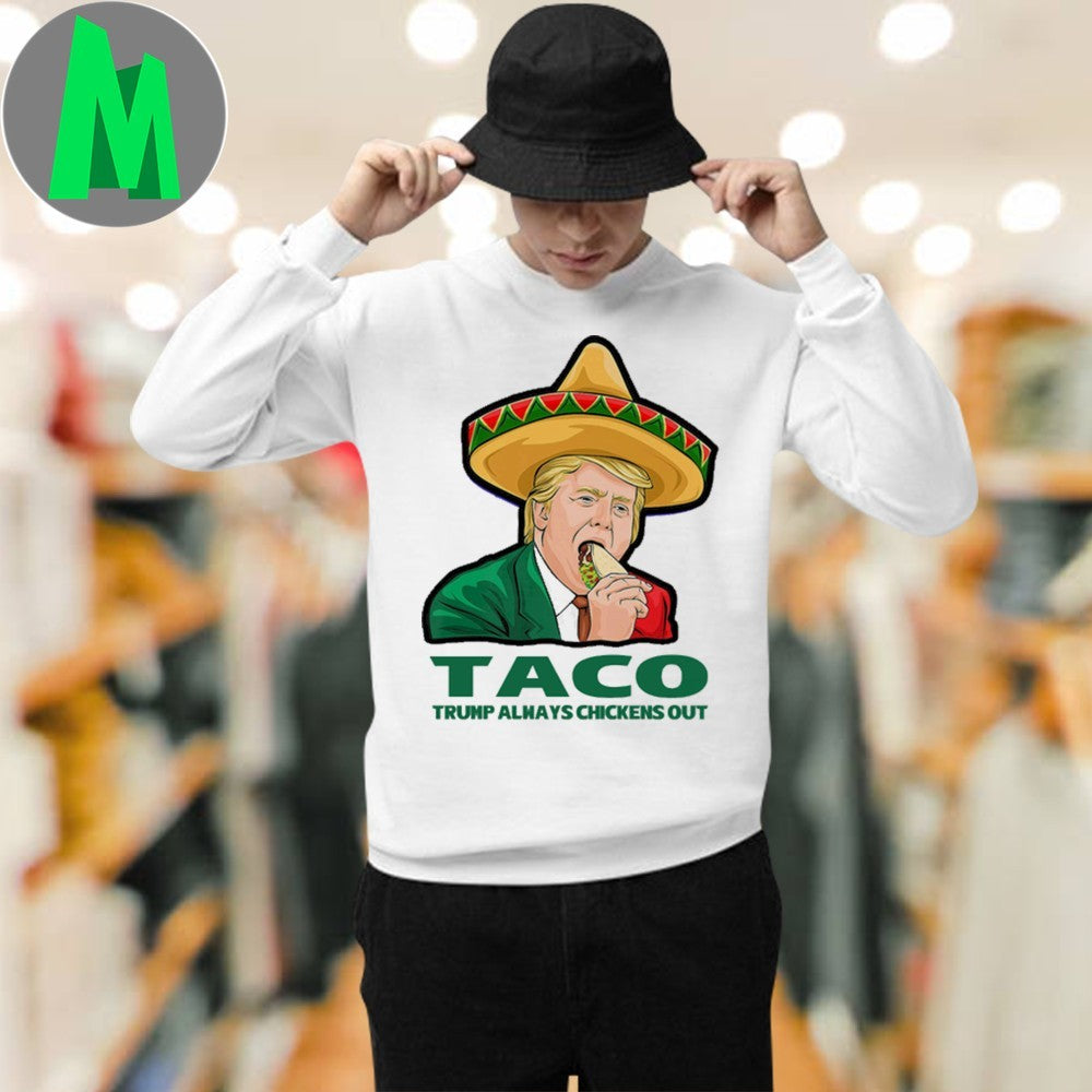 Donald Trump Sombrero Taco T-Shirt Political Humor Satire Graphic Tee White Anti-Trump Apparel