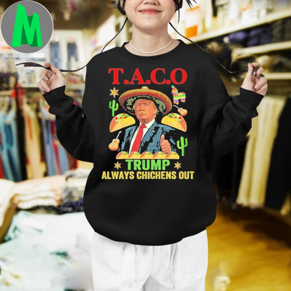 Donald Trump T.A.C.O. Political Satire T-Shirt Humorous Anti-Trump Graphic Tee