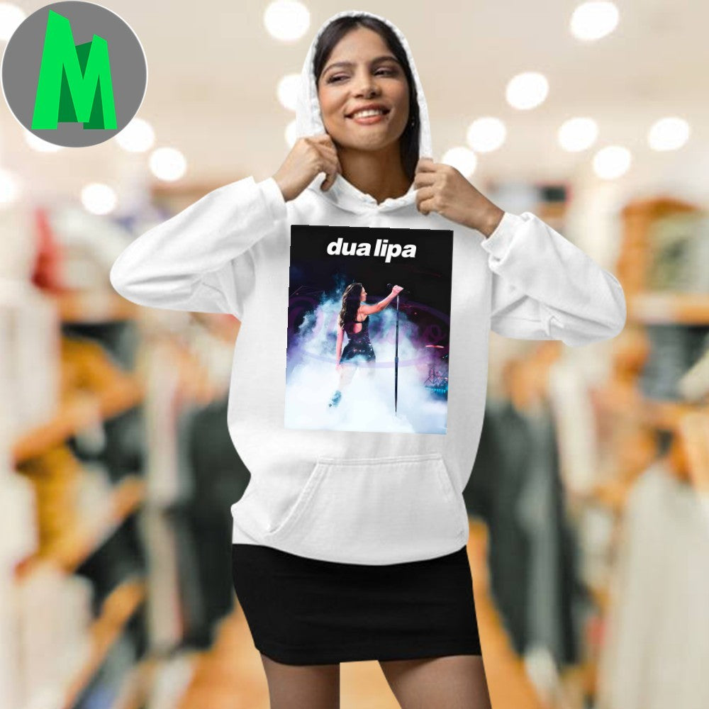 Dua Lipa Live Performance Retro Fog Stage Poster Shirt