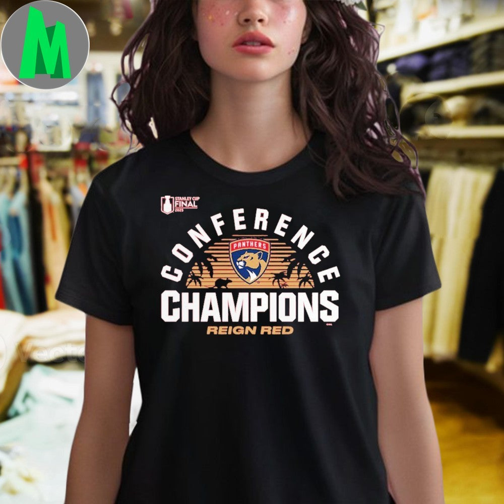 Florida Panthers 2025 Eastern Conference Champions T-Shirt NHL Hockey Fan Apparel Playoff Graphic Tee