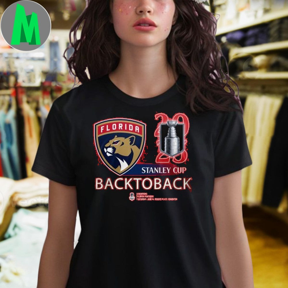 Florida Panthers 2025 National Hockey Back To Back Champions Shirt