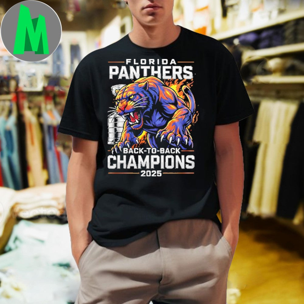 Florida Panthers Back-To-Back Champions 2025 Stanley Cup Shirt