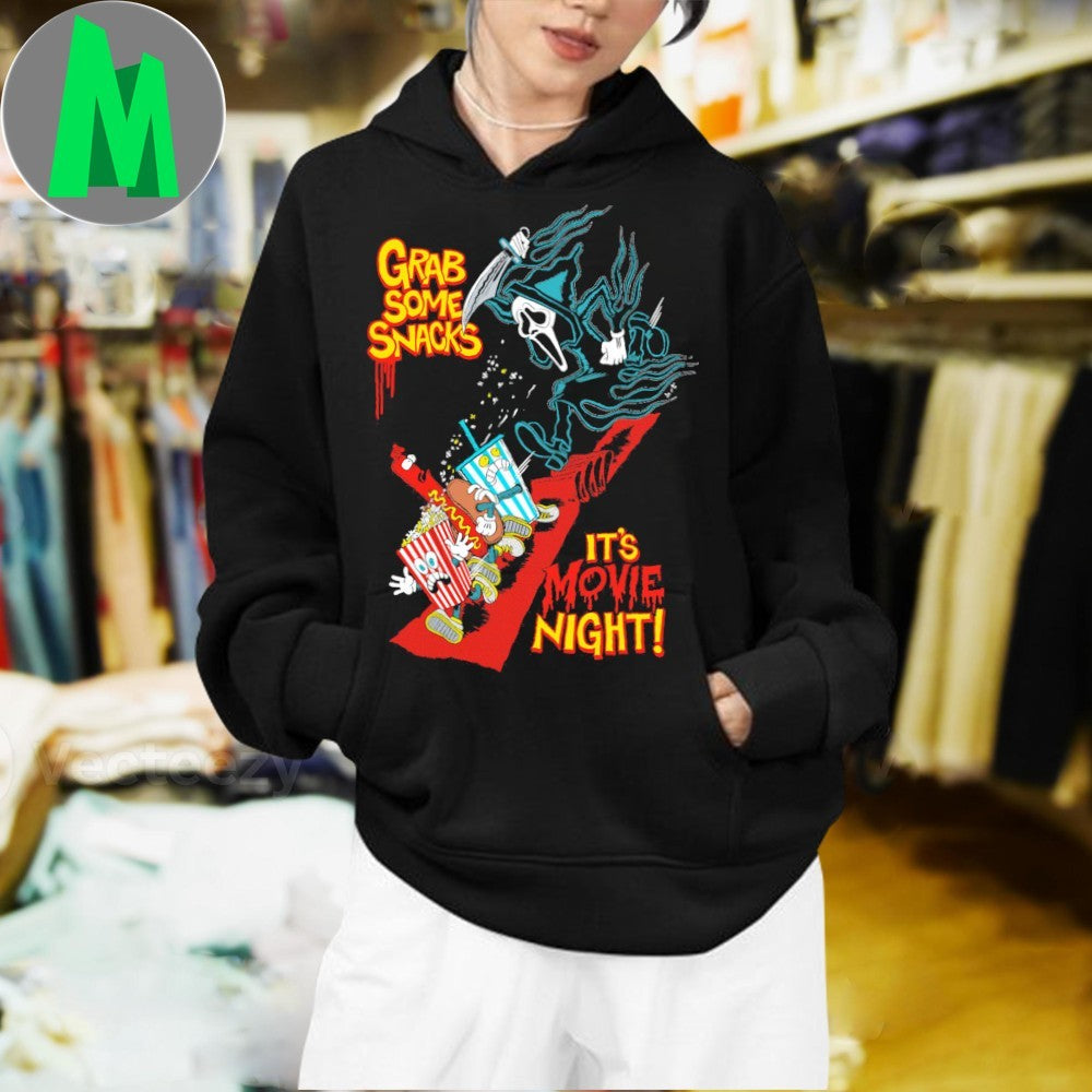 Ghostface It’s Movie Night Popcorn & Soda Horror T-Shirt