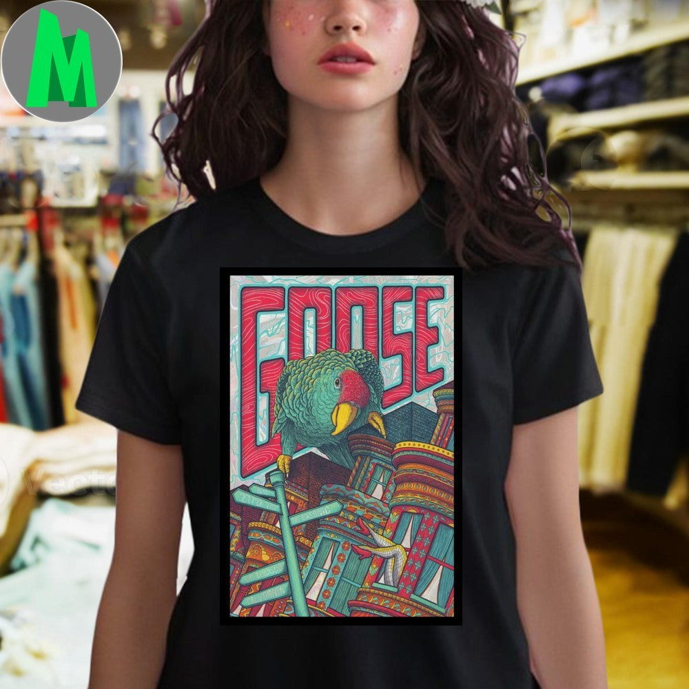 Goose San Francisco Concert Poster T-Shirt May 2025 Jam Band Fan Tee Music Merch