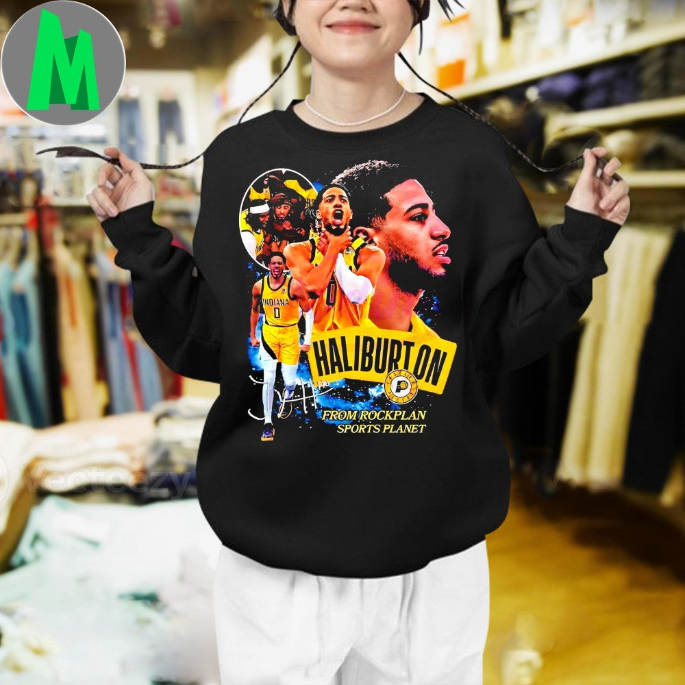 Haliburton Indiana Pacers From Rockplan Sports Planet Shirt