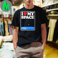 I Love My Space Astronaut Planet Graphic T-Shirt