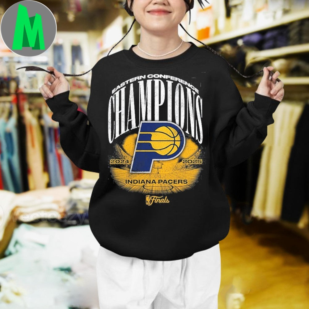 Indiana Pacers 2025 Eastern Conference Champions T-Shirt NBA Basketball Fan Apparel